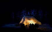 NMCA Walk Tent at Night